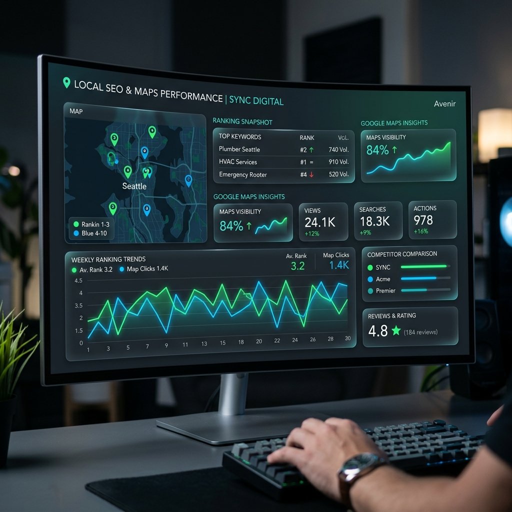 SEO Dashboard Mockup